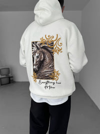 Hoodie Oversized - Golden Horse