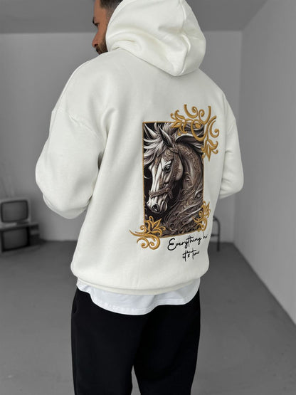 Hoodie Oversized - Golden Horse