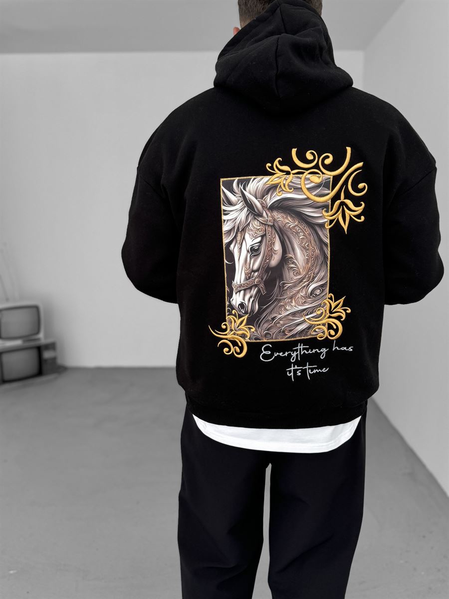 Hoodie Oversized - Golden Horse