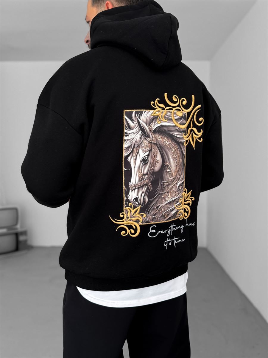 Hoodie Oversized - Golden Horse