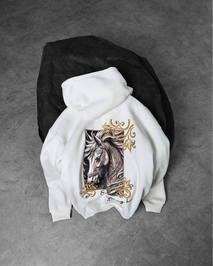 Hoodie Oversized - Golden Horse