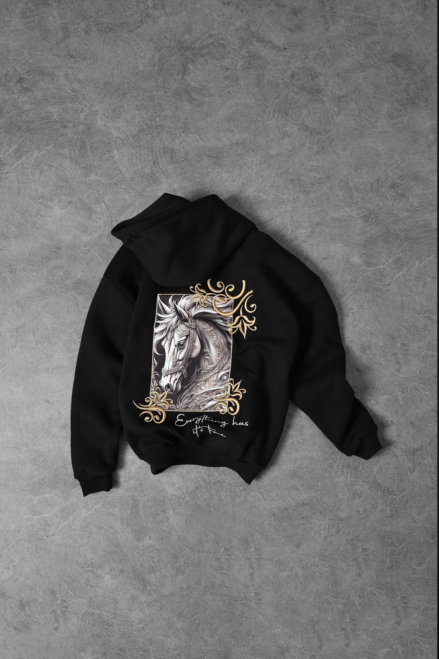 Hoodie Oversized - Golden Horse